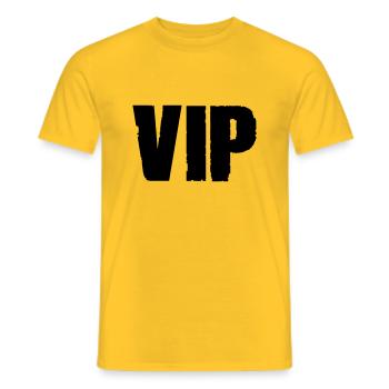 vip - Männer T-Shirt - Gelb - Vorne - AI Model Male 178 dark (178cm)