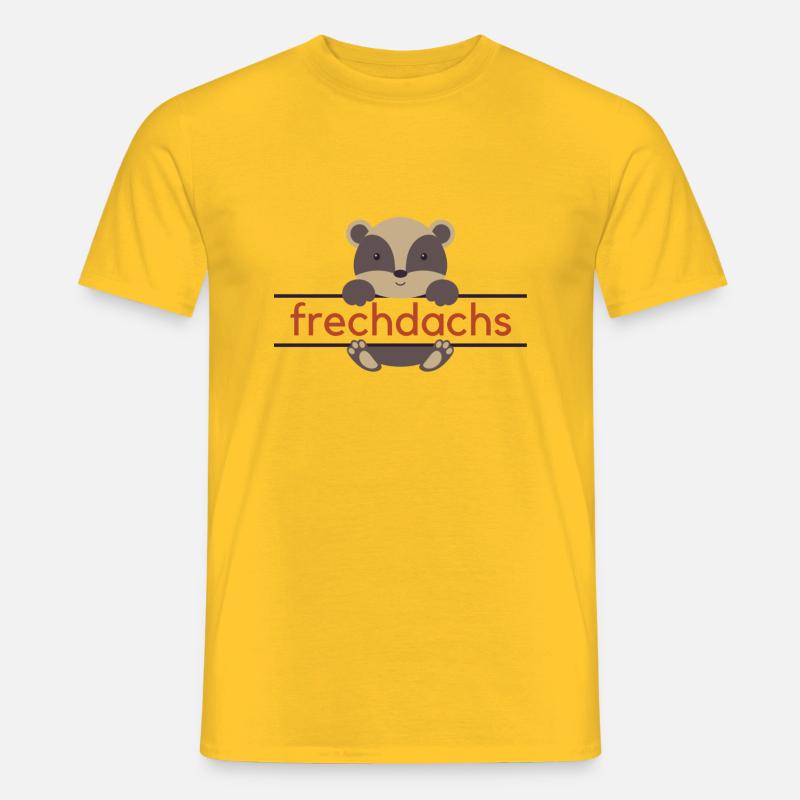 frechdachs - Männer T-Shirt - Gelb