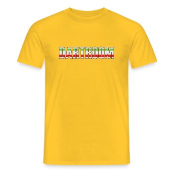 Dartroom multicolor weiss - Männer T-Shirt - Gelb - Vorne - AI Model Male 178 dark (178cm)