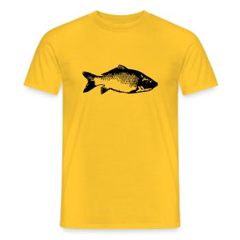 poisson - T-shirt homme - jaune - Devant - AI Model Male 178 dark (178cm)