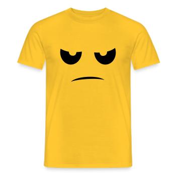 Mauvais œil ne touche pas joueur drôle - T-shirt homme - jaune - Devant - AI Model Male 178 dark (178cm)