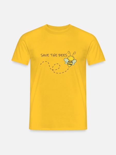 Save the bees umweltschutz bienen schützen - Männer T-Shirt - Gelb