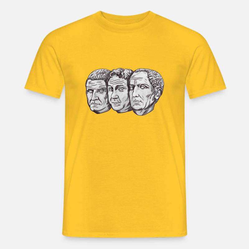 Triumvirat Cäsar Pompeius Crassus - Männer T-Shirt - Gelb