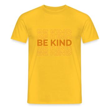 BE KIND - Männer T-Shirt - Gelb - Vorne - AI Model Male 178 dark (178cm)