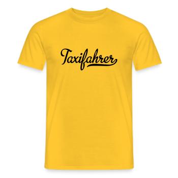 Taxifahrer - Männer T-Shirt - Gelb - Vorne - AI Model Male 178 dark (178cm)