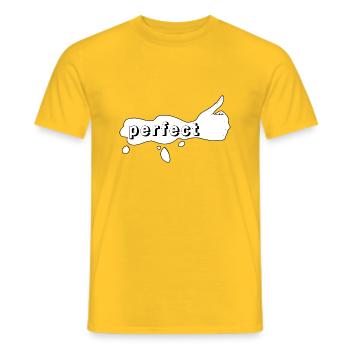 perfect - Männer T-Shirt - Gelb - Vorne - AI Model Male 178 dark (178cm)