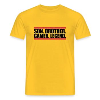 son brother gamer legend - Männer T-Shirt - Gelb - Vorne - AI Model Male 178 dark (178cm)