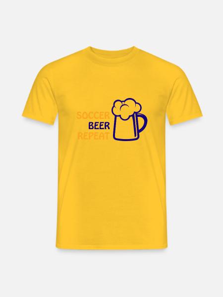 Fußball Soccer - Männer T-Shirt - Gelb