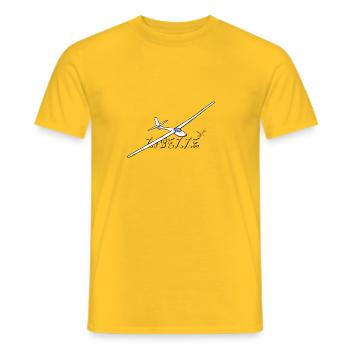 Libelle glider - Men's T-Shirt - yellow - Front - AI Model Male 178 dark (178cm)