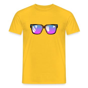 lunette de soleil - T-shirt homme - jaune - Devant - AI Model Male 178 dark (178cm)
