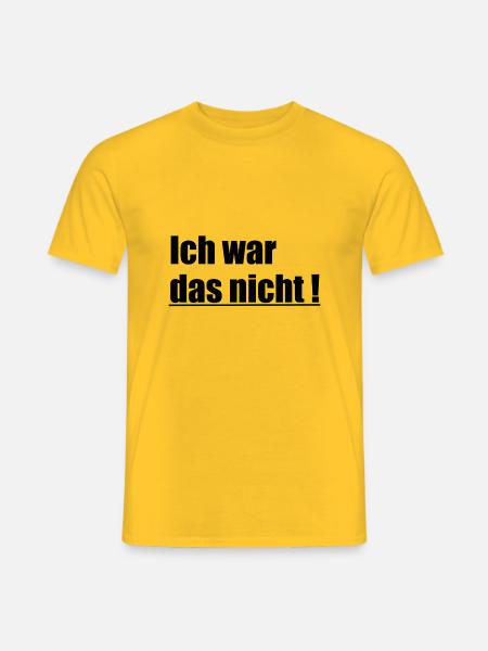 ich war das nicht1 - Männer T-Shirt - Gelb