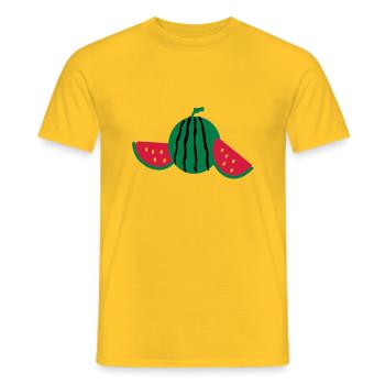 Pastèque fruits - T-shirt homme - jaune - Devant - AI Model Male 178 dark (178cm)