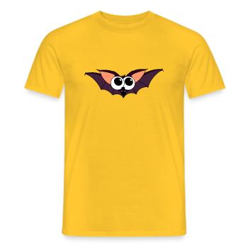 chauve-souris - T-shirt homme - jaune - Devant - AI Model Male 178 dark (178cm)