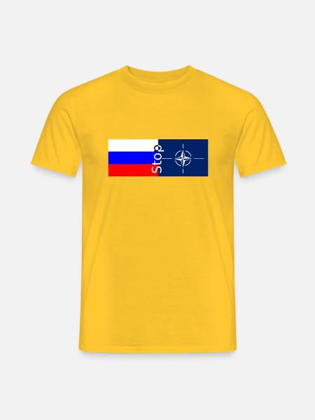 Nato Russland - Männer T-Shirt - Gelb