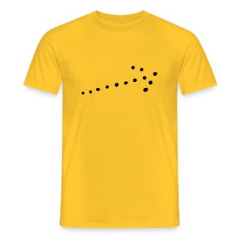 Flèche Symbole 01 Plan de travail 1 - T-shirt homme - jaune - Devant - AI Model Male 178 dark (178cm)