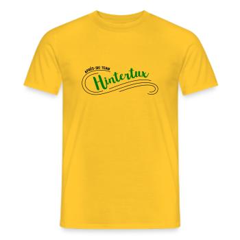 Après-Ski Hintertux - Men's T-Shirt - yellow - Front - AI Model Male 178 dark (178cm)