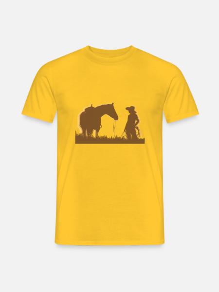 Fille occidentale - T-shirt homme - jaune