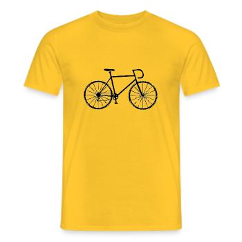 Yellow jersey * Racing bike * Racing bike - Men's T-Shirt - yellow - Front - AI Model Male 178 dark (178cm)