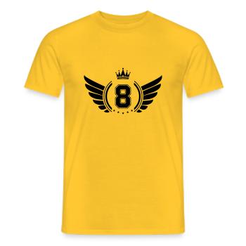 Coat of arms 8 - Men's T-Shirt - yellow - Front - AI Model Male 178 dark (178cm)