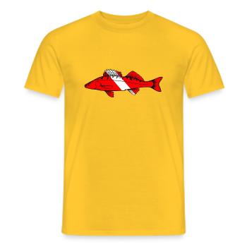 Zander by Scuba.Style - Men's T-Shirt - yellow - Front - AI Model Male 178 dark (178cm)