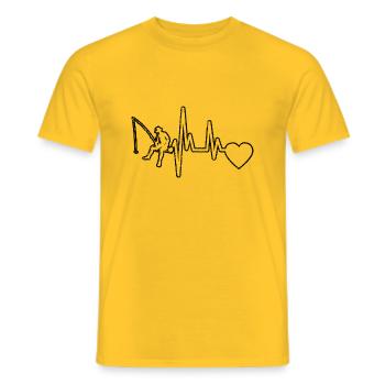 Pêche Hameçons Pêche Pêche Pêche Pêche - T-shirt homme - jaune - Devant - AI Model Male 178 dark (178cm)