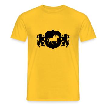 Chevaucher - T-shirt homme - jaune - Devant - AI Model Male 178 dark (178cm)