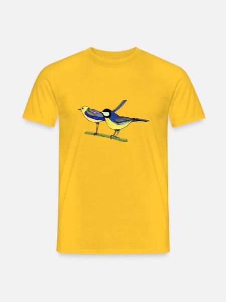 Vögel - Männer T-Shirt - Gelb