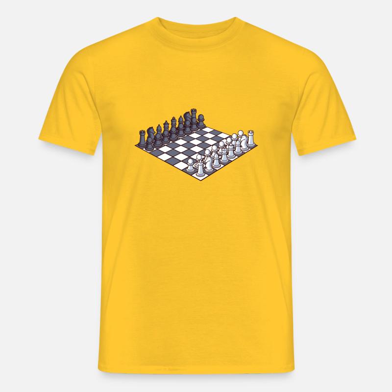 boardgame chess backgammon game night - Männer T-Shirt - Gelb