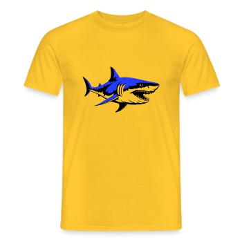 shark - Männer T-Shirt - Gelb - Vorne - AI Model Male 178 dark (178cm)