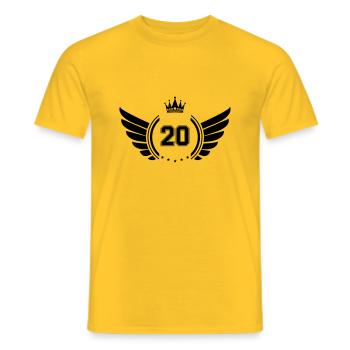 Wappen 20 - Männer T-Shirt - Gelb - Vorne - AI Model Male 178 dark (178cm)