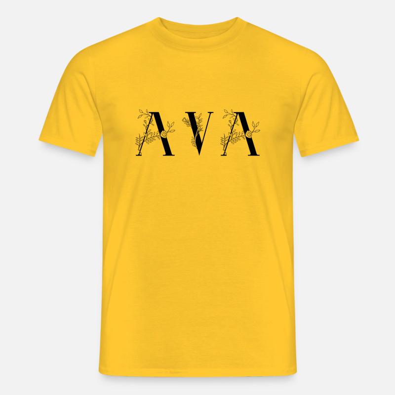 Name - Ava - Männer T-Shirt - Gelb