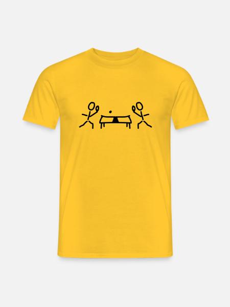 Table tennis table and rackets - Men's T-Shirt - yellow