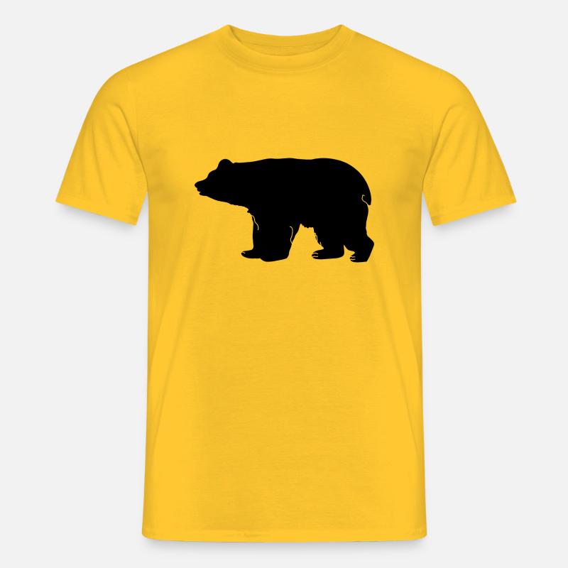 Bärenfigur - Männer T-Shirt - Gelb