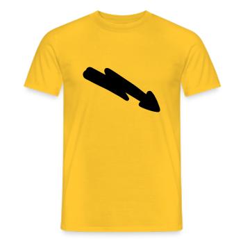 Arrow Symbol 04 Artboard 4 - Men's T-Shirt - yellow - Front - AI Model Male 178 dark (178cm)