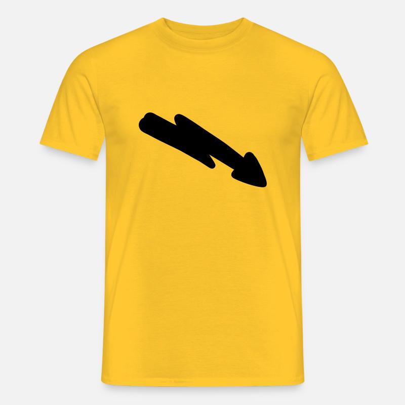 Flèche Symbole 04 Plan de travail 4 - T-shirt homme - jaune