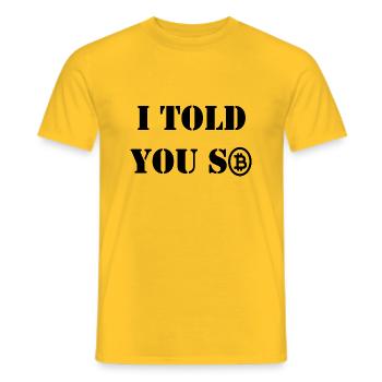 Bitcoin Trading Crypto Stocks - T-shirt homme - jaune - Devant - AI Model Male 178 dark (178cm)
