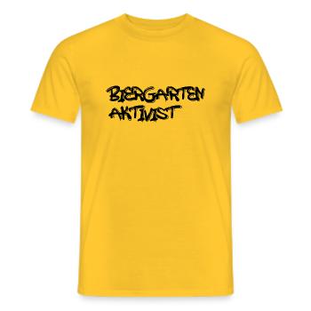 Biergarten 1 - Männer T-Shirt - Gelb - Vorne - AI Model Male 178 dark (178cm)