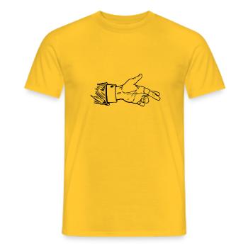 Main - T-shirt homme - jaune - Devant - AI Model Male 178 dark (178cm)