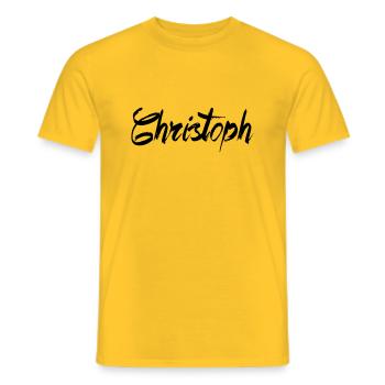 Christoph - Men's T-Shirt - yellow - Front - AI Model Male 178 dark (178cm)