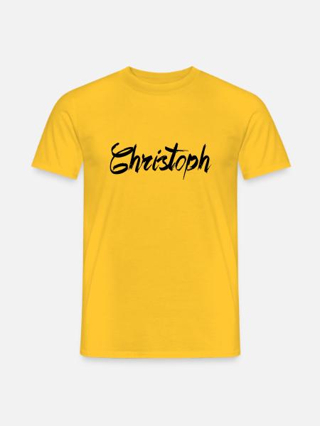 Christoph - Männer T-Shirt - Gelb