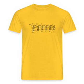 6er Kunstradsport 005 - Men's T-Shirt - yellow - Front - AI Model Male 178 dark (178cm)