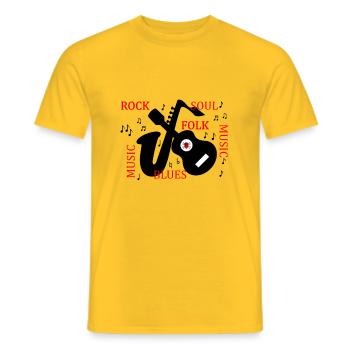 ROCK FOLK - T-shirt homme - jaune - Devant - AI Model Male 178 dark (178cm)
