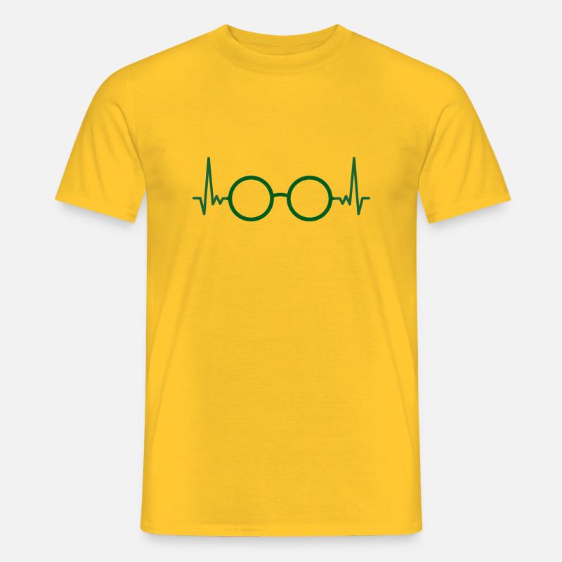 ECG Glasses Optician Gift Optometrist - Men’s T-shirt - yellow