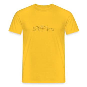 Elektrisch - E Auto - M3 - Männer T-Shirt - Gelb - Vorne - AI Model Male 178 dark (178cm)