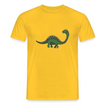 Dino 5 - Men's T-Shirt - yellow - Front - AI Model Male 178 dark (178cm)
