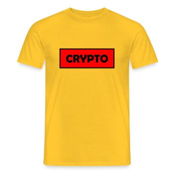 Bitcoin Trading Crypto Stocks - T-shirt homme - jaune - Devant - AI Model Male 178 dark (178cm)