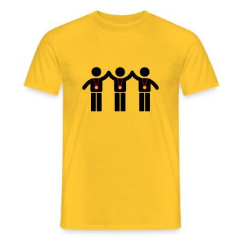 Équipe gagnante - T-shirt homme - jaune - Devant - AI Model Male 178 dark (178cm)