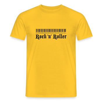 Clavier Noir Large - T-shirt homme - jaune - Devant - AI Model Male 178 dark (178cm)