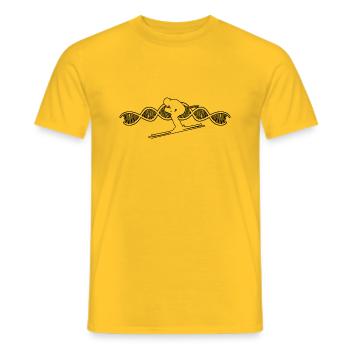 Skieurs Equipement de ski Ski Ski Ski Design - T-shirt homme - jaune - Devant - AI Model Male 178 dark (178cm)