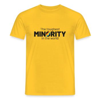 the toughest minority gay flag - Männer T-Shirt - Gelb - Vorne - AI Model Male 178 dark (178cm)